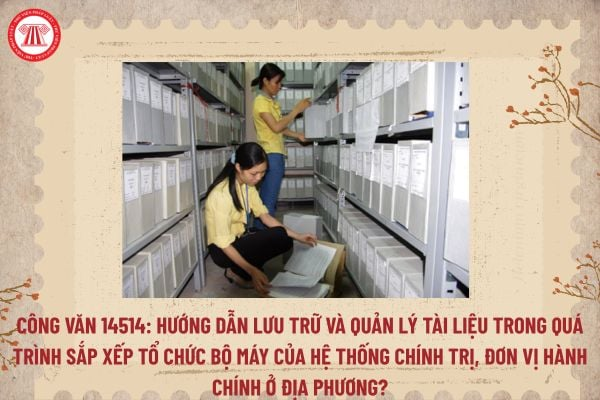 Văn bản hướng dẫn quản lý tài liệu lưu trữ đối với cơ quan, tổ chức chia, tách, sáp nhập, giải thể